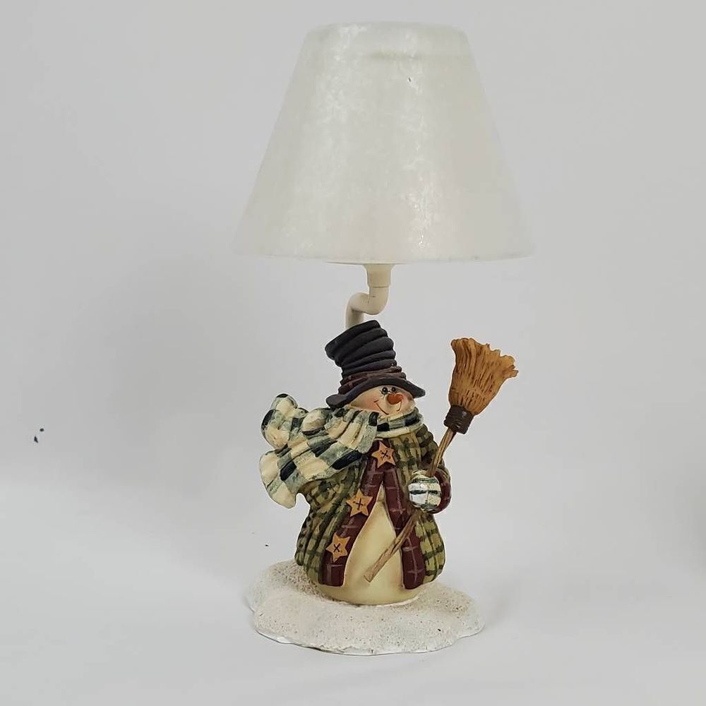 Snowman Tea Candle Holder Lamp Christmas Holiday Decor